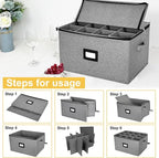 homyfort Wine Glass Storage Box, China Storage Containers - Image 7