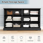 6 Drawer Dresser for Bedroom, Rustic Farmhouse Dresser - Image 4