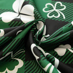 Green Gingham Shamrock Plaid Tablecloth - Image 7