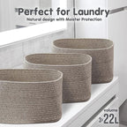CHAT BLANC Cotton Rope Baskets for Organizing | Storage Baskets for Shelves | - Image 6