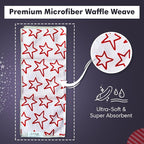 2 Double Sided Microfiber Hand Towels, 17x27 Inches Waffle Design Kitchen - Image 6