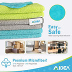 AIDEA Microfiber Cleaning Cloth-100PK, Soft Microfiber Towels - Image 2