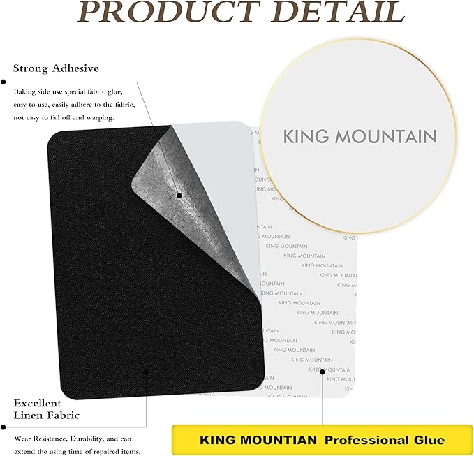KING MOUNTAIN Fine Linen Repair Patches, Self-Adhesive Linen Fabric Patches - Image 2