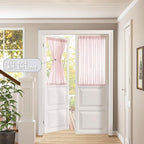 Tollpiz Short Sheer Door Curtains Closet Linen Textured Curtains Sheer Doorway - Image 2
