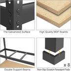 PrimeZone 2 Pack Heavy Duty Adjustable 5 Tier Garage Storage Shelves - Image 4