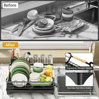Epicano Dish Drying Rack for Kitchen Counter, Space-Saving Dish Rack, Rustproof - Image 7