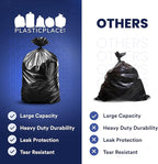 Plasticplace 55-60 Gallon Trash Bags │ 1.5 Mil │ Black Heavy Duty Garbage Can - Image 5