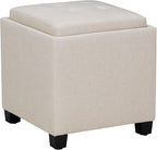 COLAMY Fabric Square Storage Ottoman - Image 7