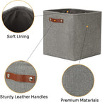 DULLEMELO Cube Storage Boxes, 13 inch Fabric Baskets Closet Storage Bins - Image 4