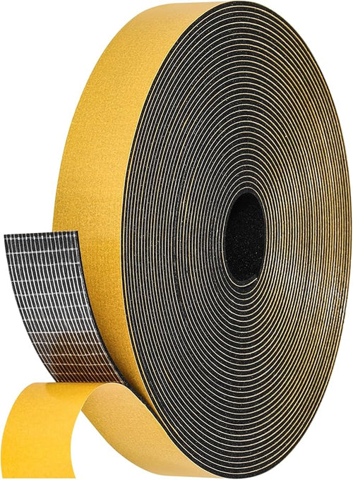32Feet Weather Stripping Seal for Door Window, High Density Foam Tape, by Amzjjle