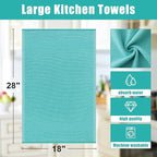 Homaxy Premium Kitchen Towels, Large Cotton Kitchen Hand Towels, Flat and Terry - Image 9