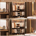 Aheaplus Industrial Pipe Clothing Rack, Reversible 6.42FT Clothes Rack - Image 3