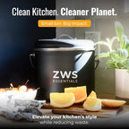 Black Stainless Steel Compost Bin | 6.5L Odor-Free Kitchen Countertop Food - Image 7