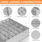 6 Pack Sock Underwear Drawer Organizer Dividers, 58 Cell Foldable Fabric - Image 5