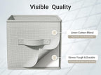 4 Pack Foldable Fabric Closet Storage Bins, 11Inch Organizer Cubes - Image 5