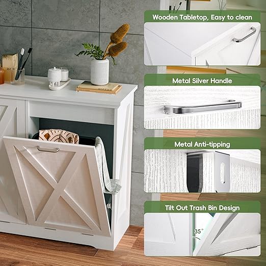 Betterhood TOLEAD Tilt Out Trash Can Cabinet, Hidden Trash Bin - Image 5