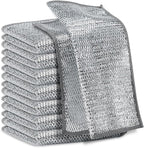 5Pcs Non Scratch Wire Dishcloth, Steel Metal Wire Cloth Mesh Miracle Cleaning by Unknown