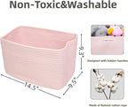 Cotton Rope storage Basket Bins Woven Basket - Image 2