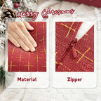 ZWJD Christmas Pillow Covers 22x22 Set of 2 Soft Polyester Textured Pillows - Image 4