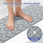 Bathtub Mat Non Slip Silicone Foldable Extra Long Tub Mat Strong Suction Cups & - Image 6