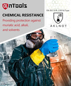 2 Pairs Neoprene and Rubber Blend Heavy-Duty Chemical Gloves, Protective - Image 3