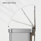 EKO Hudson Matte Stainless 75 Liter/20 Gallon Step Trash Can - Image 7