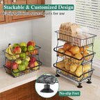 3-Tier Rolling Pantry Floor Organizer and Storage Cart - Image 7