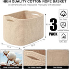 Decorative Storage Baskets for Organizing Shelves, Toy Basket for Nursery - Image 3