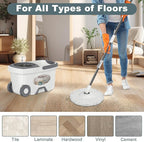 Mop and Bucket with Wringer Set, Spin Mop and Bucket System, Mops - Image 6