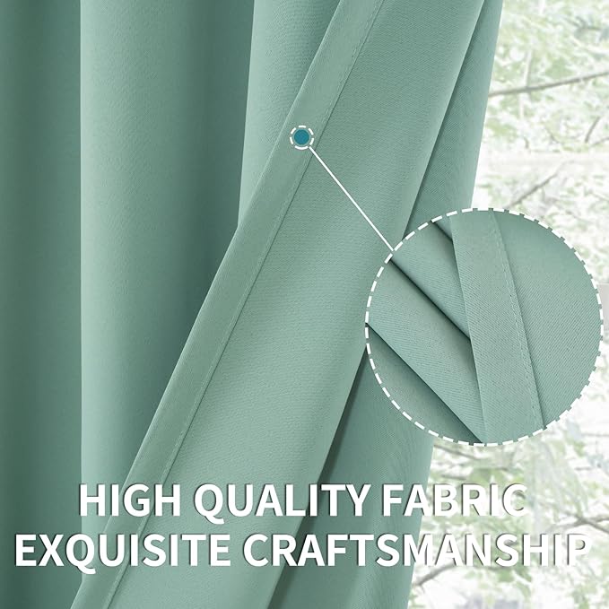 BGment Sage Green Curtains 54 Inch Length - Image 5