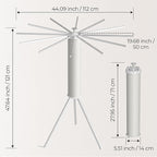 Tripod Clothes Drying Rack, Garment Rack Portable and Foldable Space Saving - Image 2