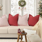 ZWJD Christmas Pillow Covers 18x18 Set of 2 Soft Polyester Textured Pillows - Image 3