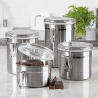 Oggi Stainless Steel Kitchen Canister 152oz + Oggi Stainless Steel 4 pc Food - Image 6