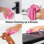 Pink Microfiber Cleaning Cloth 13"x13", Ultra Soft Absorbent Microfiber - Image 6