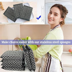 Steel Wool Scrubbers Dish Sponges Kitchen Scrubbing Pads Pot Scrubber - Image 6