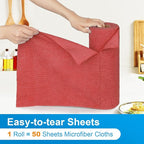Microfiber Cleaning Cloth, 50 Sheets Shop Towels Commercial Grade Washcloths - Image 3