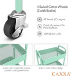 CAXXA 3-Tier Rolling Metal Storage Organizer - Image 3