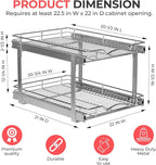 HOLDN’ STORAGE Two Tier Pull Out Cabinet Organizer, Individual Sliding Drawers - Image 2