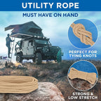 TECEUM Cotton Rope 3/16” – 100 FT – Strong All-Purpose Braided Rope – Natural - Image 6