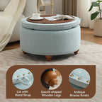 30Inch Round Storage Ottoman - Image 4