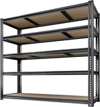 48"W Garage Shelving, 3050LBS Storage Shelves Heavy Duty, 5 Tier Metal Shelving - Image 9
