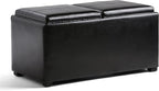 SIMPLIHOME Avalon 35 inch Wide Contemporary Rectangle 5 Pc Storage Ottoman in by SimpliHome