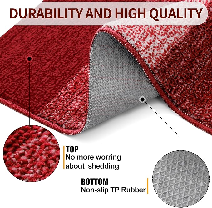 Kitinjoy Indoor Outdoor Door Mat, 59x36 Non-Slip Absorbent Dirt Trapper - Image 3