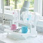 PopYum Glacier White Space Saving Drying Rack from 100% Recycled Bottles - Image 2