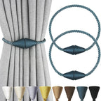2 Pack Magnetic Curtain Tiebacks Rope Modern Handmade Curtain Tie Backs by CurtianTiebacks