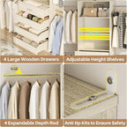 Aheaplus Closet System, 4-9Ft Closet Organizer - Image 3