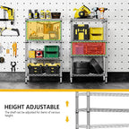 1000 lbs 4 Tier Shelf Metal Storage Shelves Wire Rack Closet Organizers - Image 7
