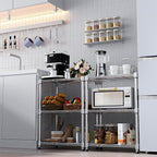 450 lbs Wire Storage Shelving 3-Tier Utility Shelving Unit Steel Organizer Wire - Image 6