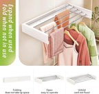 Wall Mounted Clothes Drying Rack 32 inches, Foldbale Laundry Drying Rack Wall - Image 6