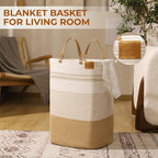 danpinera Large Laundry Hamper – 75L Tall Woven Cotton Storage Basket - Image 4
